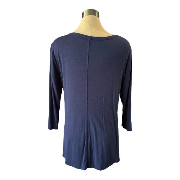 Westport Large Blue Basic Long Sleeve Tee - Picture 2 of 5
